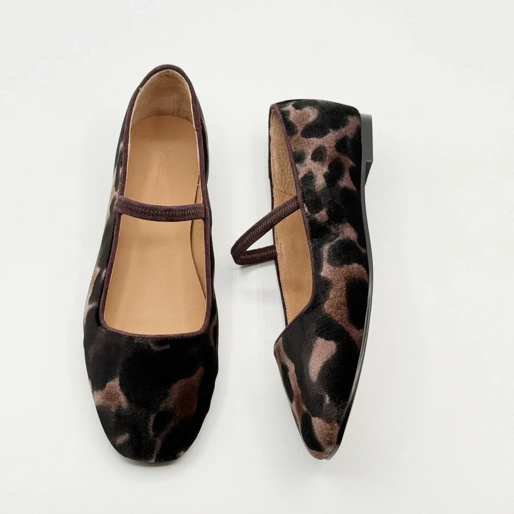 Madewell Greta Ballet Flat Size 8.5 Leopard / Espresso Womens - NEW IN BOX